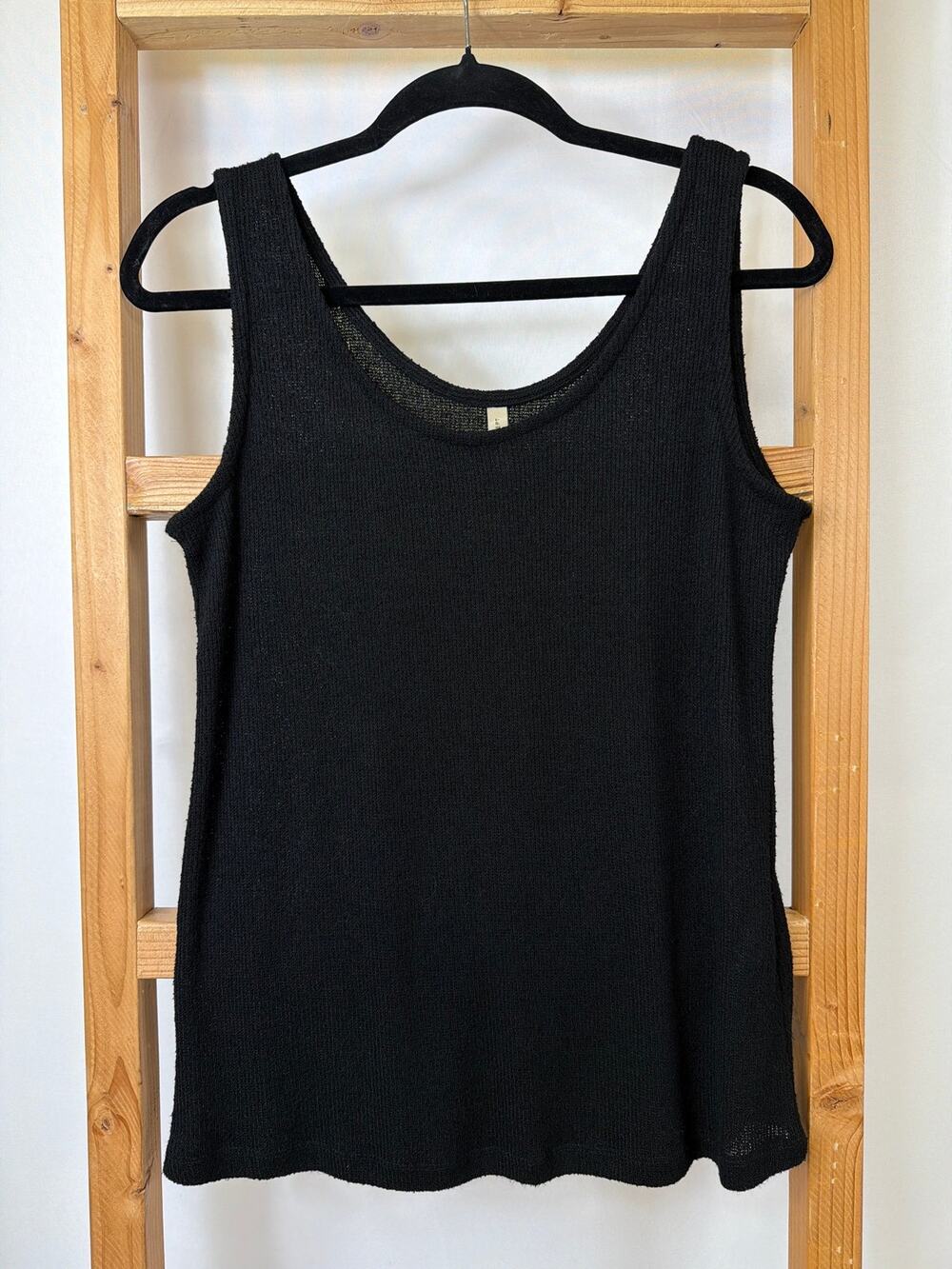 Soya Concept Black Scoop Neck Sleeveless Knit Tank Top Size L
